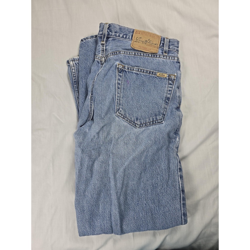 Signature Levi Strauss Jeans Mens 34x32 Relaxed Fit Straight Distressed Pants